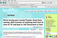Adding "review" user on Twitter