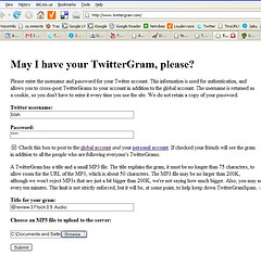 Front page of TwitterGram